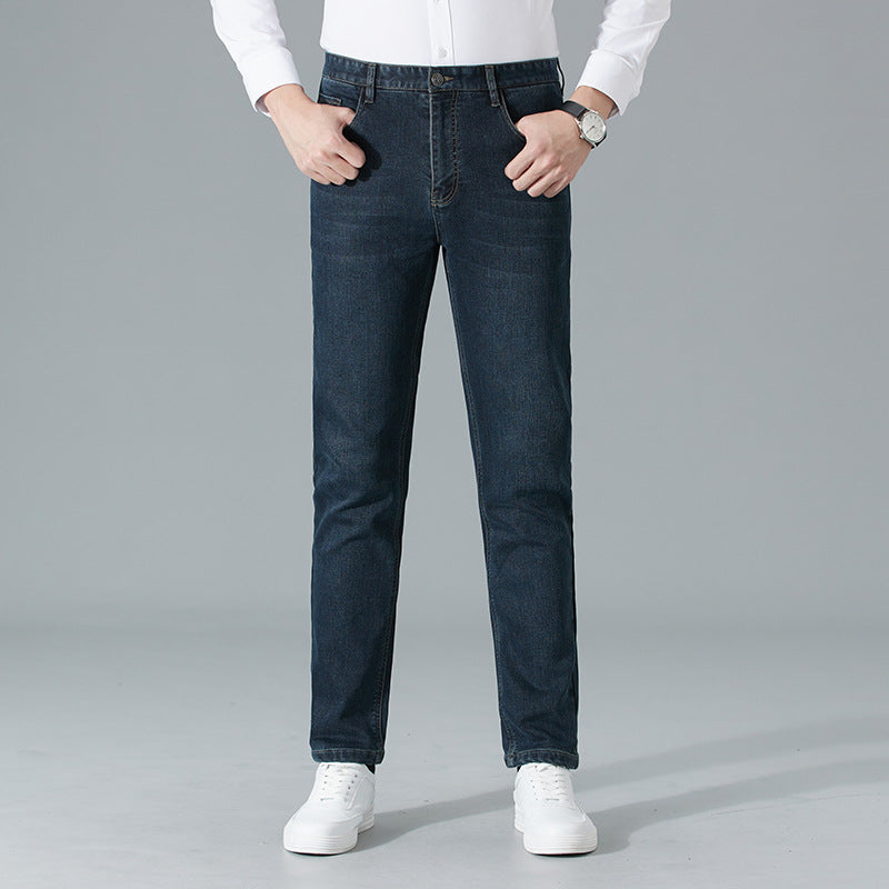 Small straight business casual versatile men's trousers elastic slim trousers