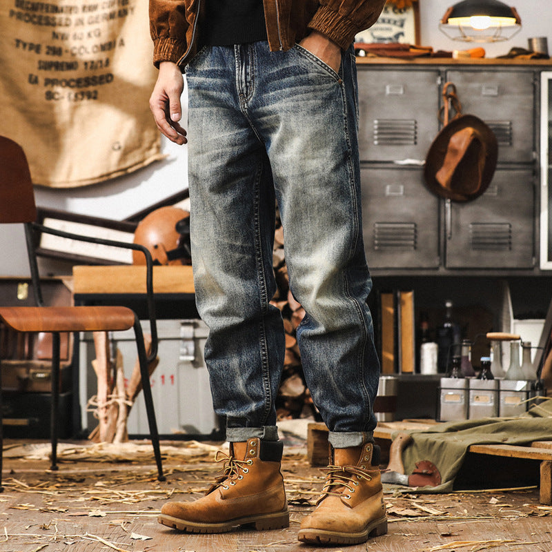 Men's Spring 2025 New Fashion Loose Wide-leg Casual Long Pants
