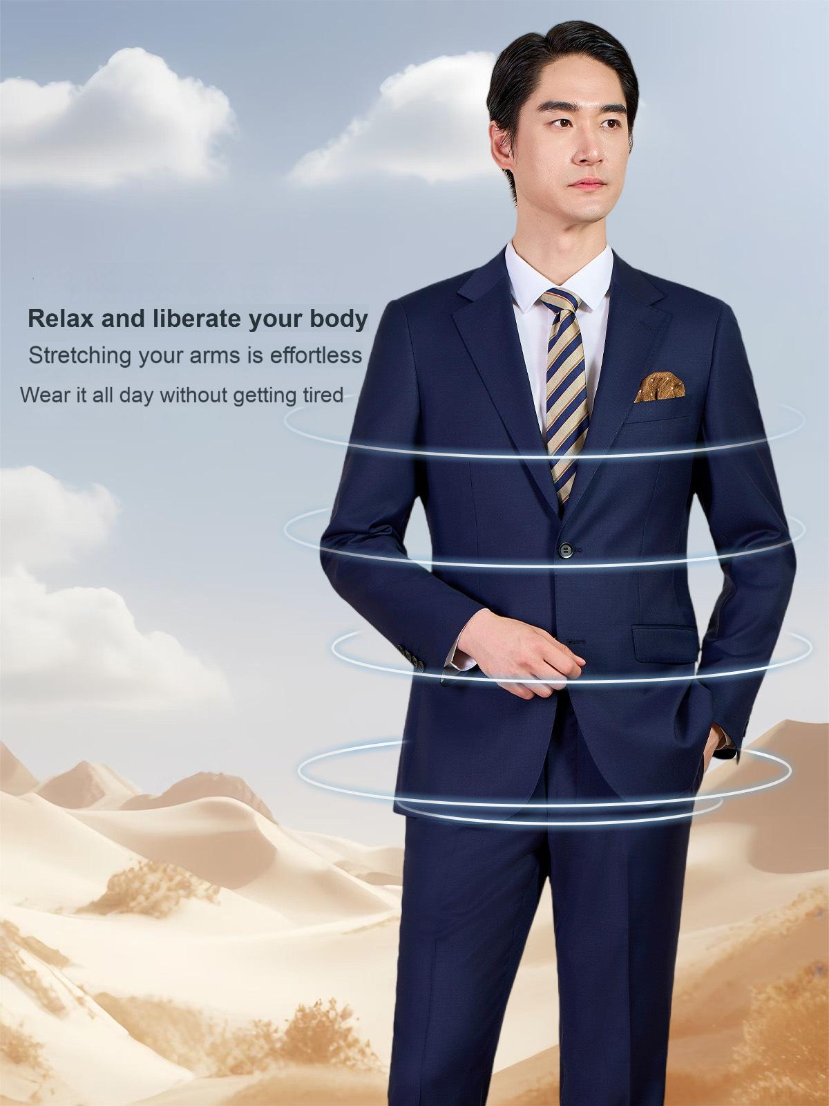 High-end professional suits for men, wool, machine washable groomsmen suits, wedding white-collar formal suits, men's suits for autumn, full set