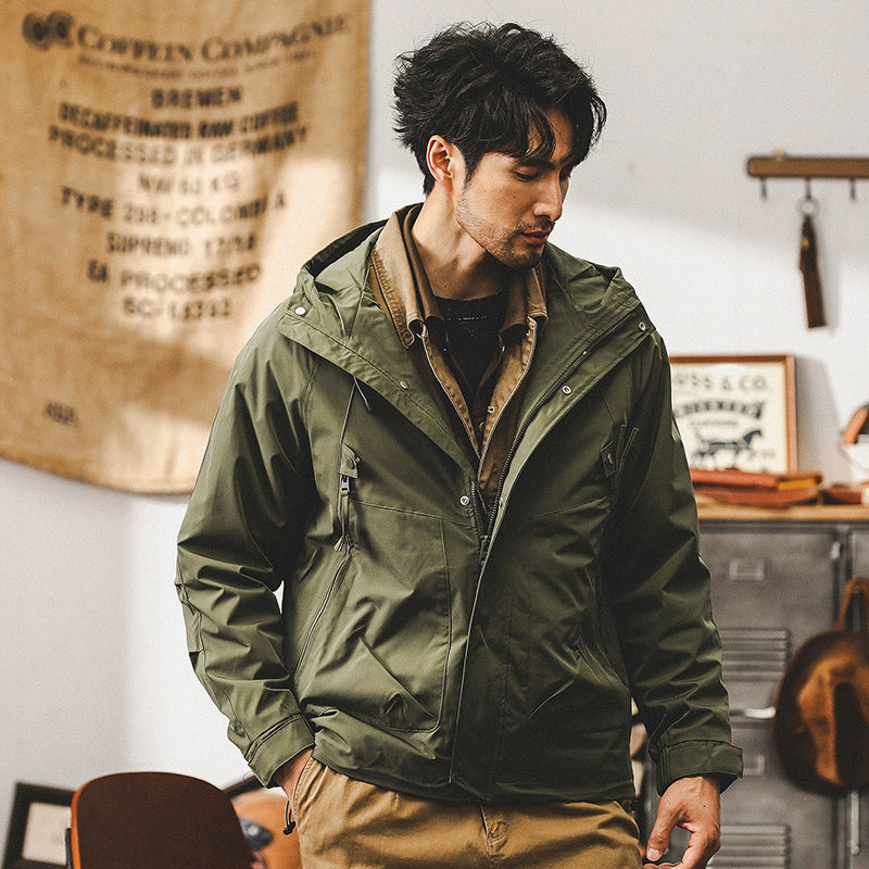 Outdoor mountain workwear jacket for men, spring and autumn jacket, functional cycling jacket for men, autumn