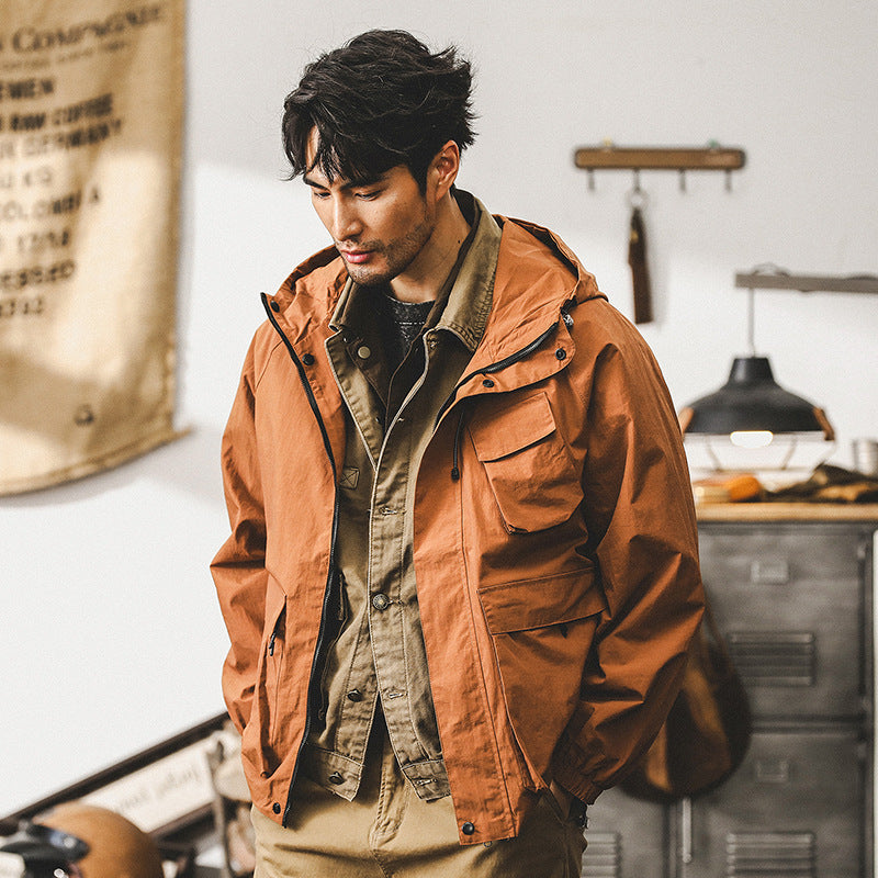 Retro outdoor jacket men's autumn jacket men's casual work jacket