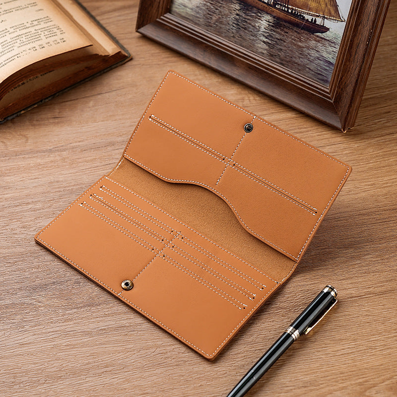 Full top-grain cowhide wallet, genuine leather, high-end, multi-card slots, business, comfortable clutch, long style