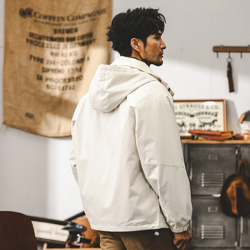Retro outdoor jacket for men, spring and autumn style, loose and fashionable mountain casual workwear jacket for men, autumn