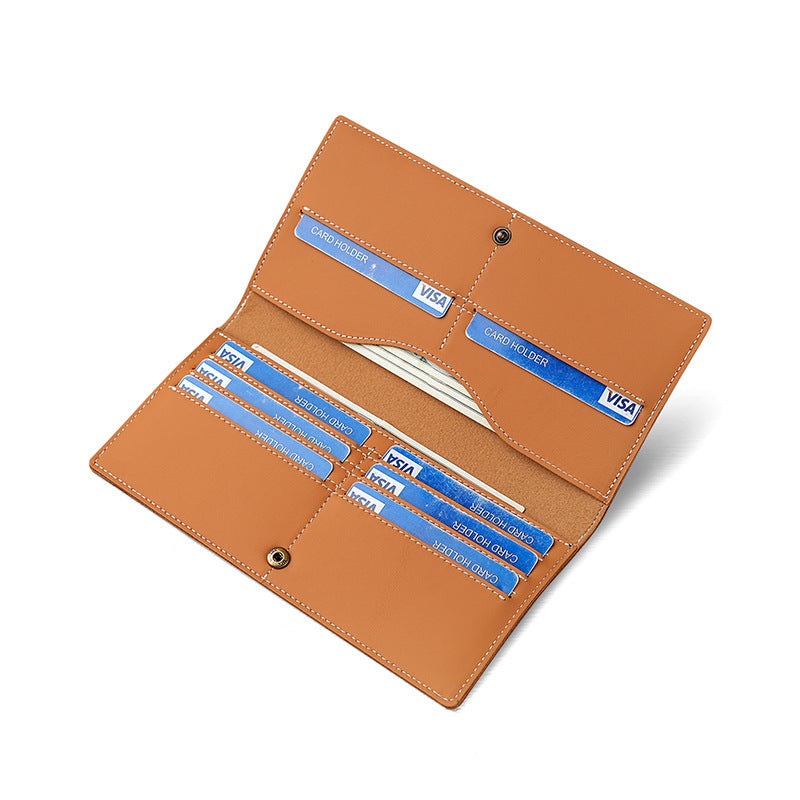 Full top-grain cowhide wallet, genuine leather, high-end, multi-card slots, business, comfortable clutch, long style