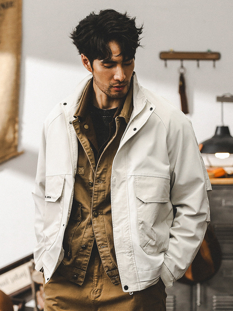 Retro mountain jacket men's autumn trendy functional city outdoor commuting casual workwear jacket