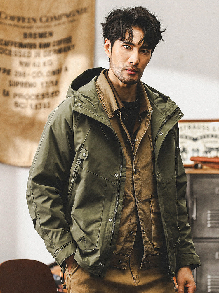 Outdoor mountain workwear jacket for men, spring and autumn jacket, functional cycling jacket for men, autumn