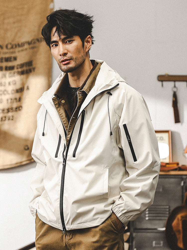 Retro outdoor jacket for men, spring and autumn style, loose and fashionable mountain casual workwear jacket for men, autumn