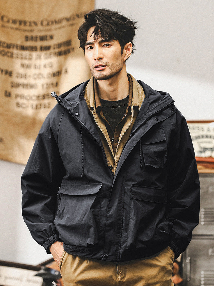 Retro outdoor jacket men's autumn jacket men's casual work jacket