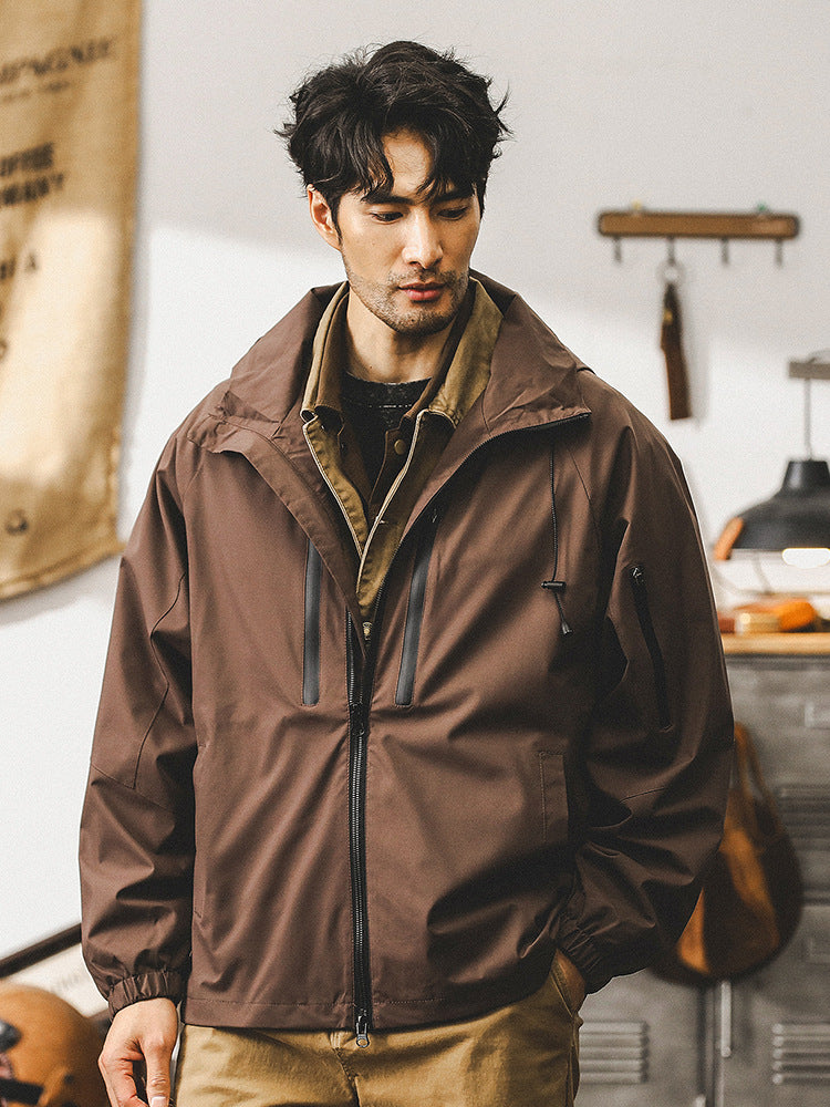 Retro outdoor jacket for men, spring and autumn style, loose and fashionable mountain casual workwear jacket for men, autumn