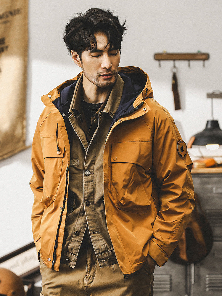 Retro workwear jacket 2025 new urban outdoor commuting jacket men's loose jacket men