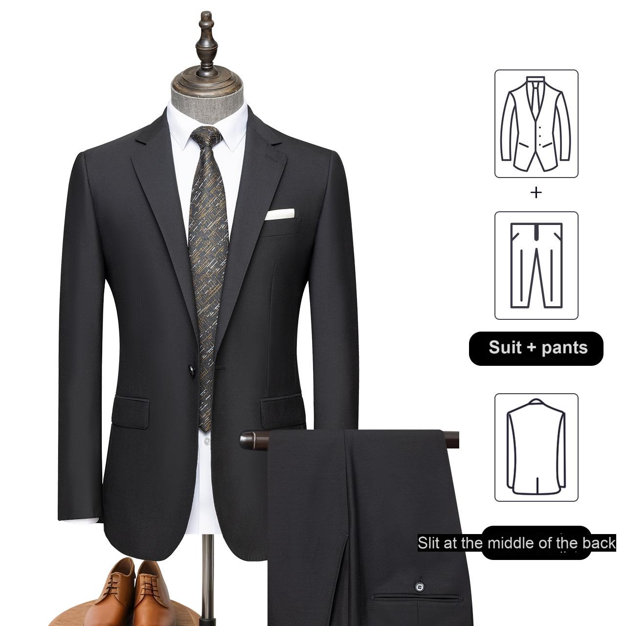 Men's suits, men's wedding groomsmen suits, 70% wool suits, men's corporate executive work clothes