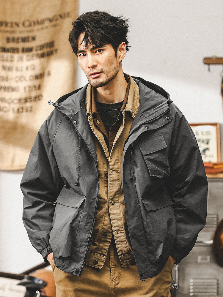 Retro outdoor jacket men's autumn jacket men's casual work jacket