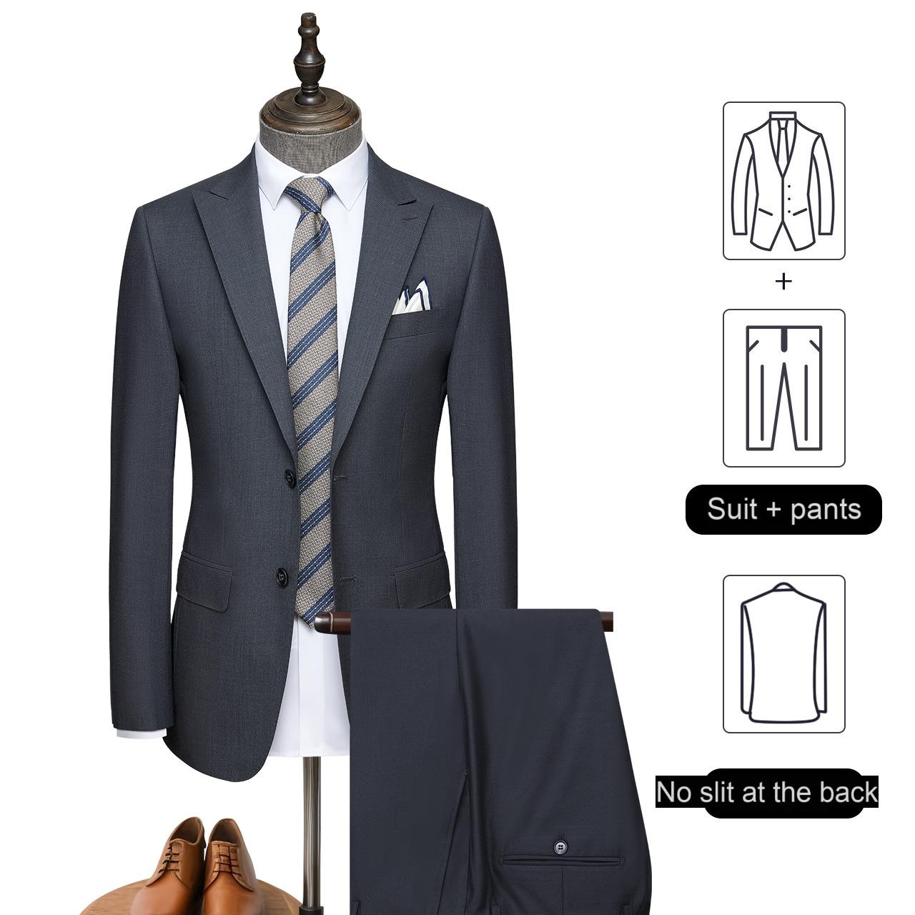 Men's suits, men's wedding groomsmen suits, 70% wool suits, men's corporate executive work clothes