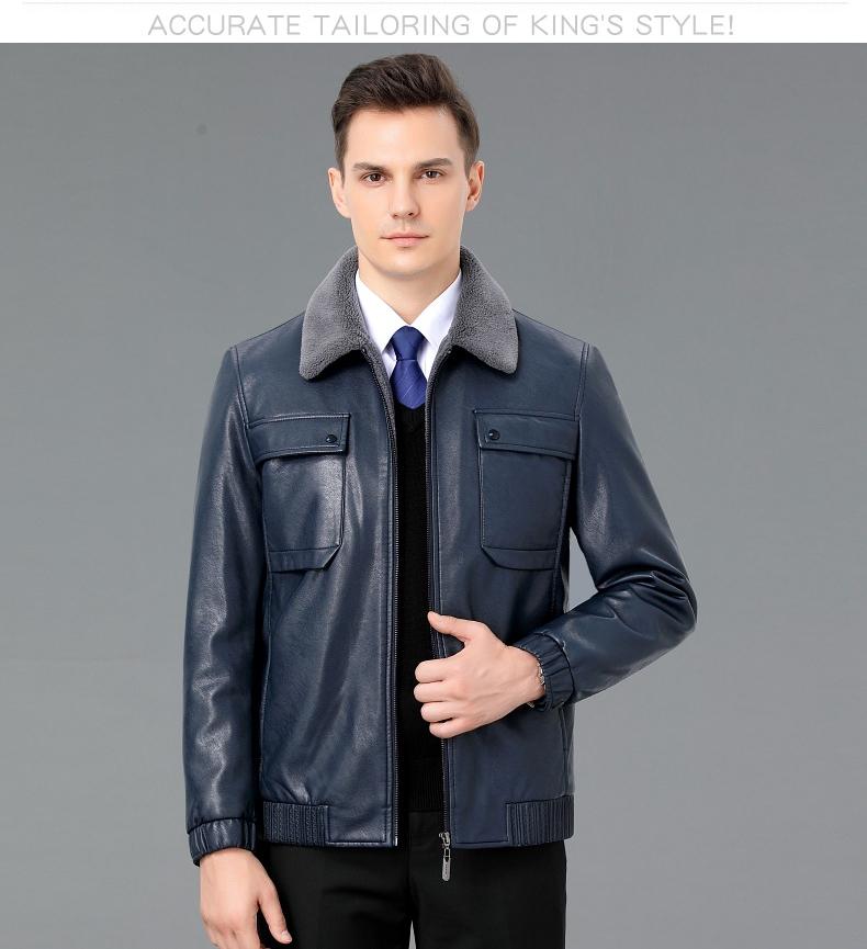 Winter thickened genuine leather jacket for men, high-end fur and fur integrated business handsome sheepskin warm jacket