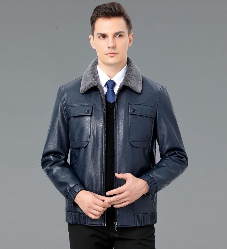 Winter thickened genuine leather jacket for men, high-end fur and fur integrated business handsome sheepskin warm jacket