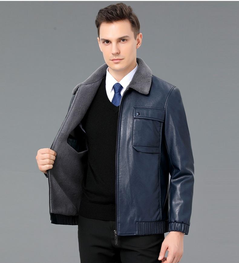 Winter thickened genuine leather jacket for men, high-end fur and fur integrated business handsome sheepskin warm jacket