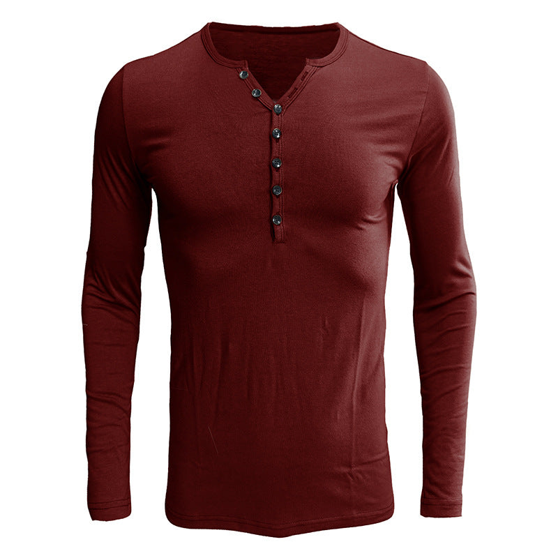 Men's T-shirts, long-sleeved men's bottoming shirts, new Henry shirts