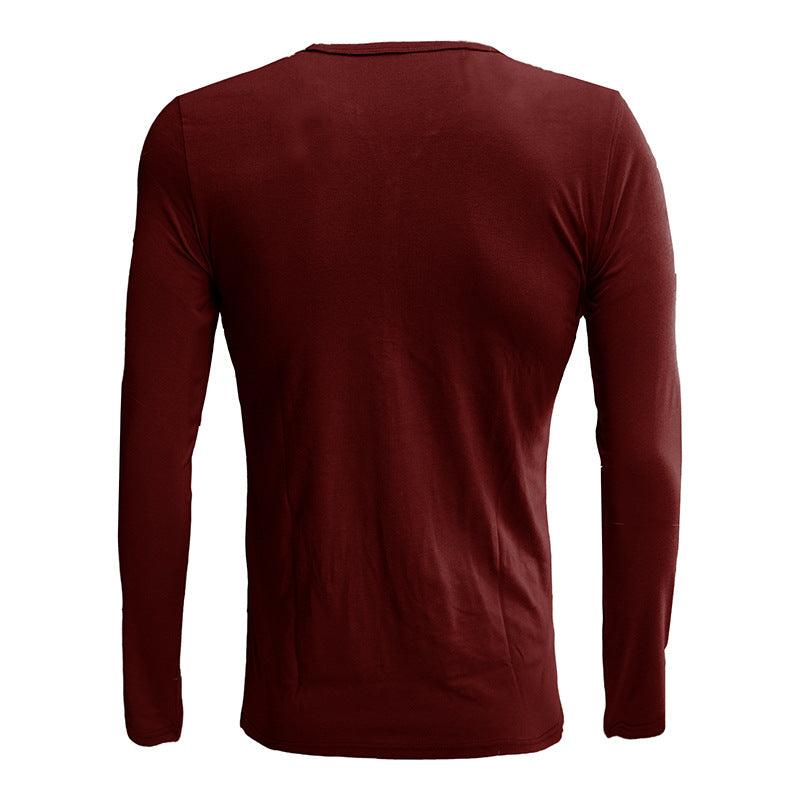 Men's T-shirts, long-sleeved men's bottoming shirts, new Henry shirts
