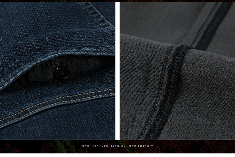 Small straight business casual versatile men's trousers elastic slim trousers