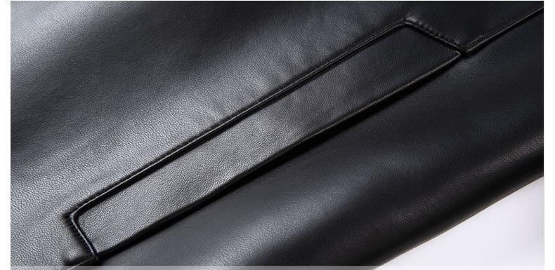 Sheep leather leather jacket, men's leather jacket, coat lining down jacket
