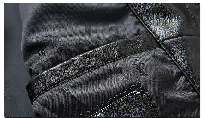 2025 Autumn and Winter First Layer Sheepskin Leather Jacket Men's Genuine Leather Jacket Short Leather Coat