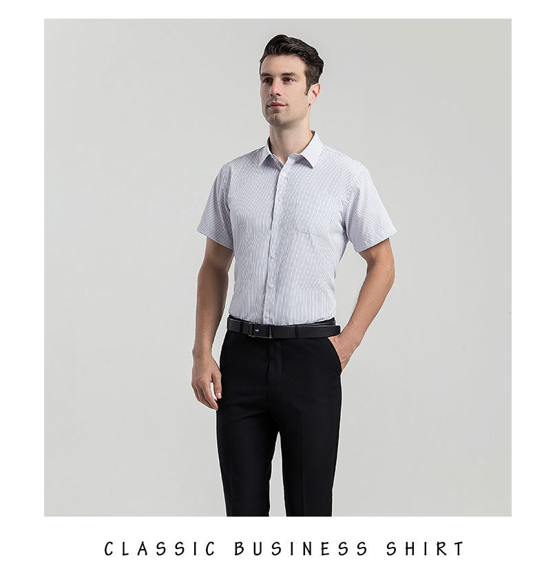 Business commuting men's summer top short sleeves