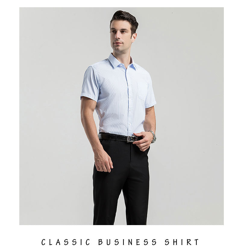 Business commuting men's summer top short sleeves