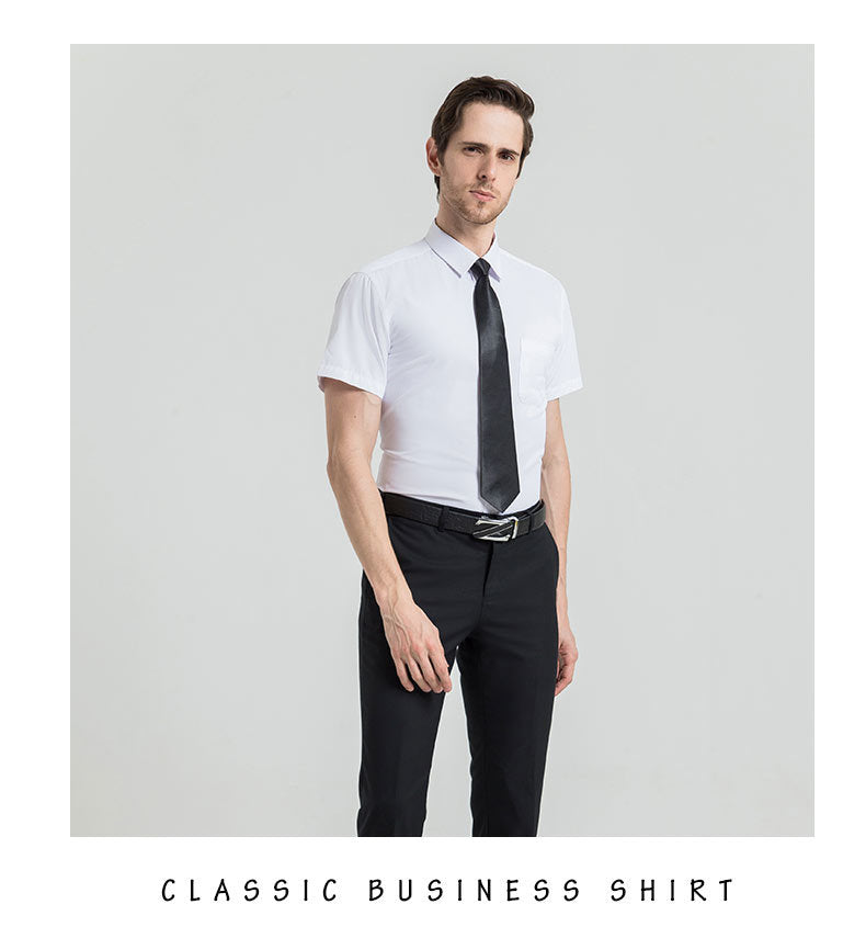 Business commuting men's summer top short sleeves