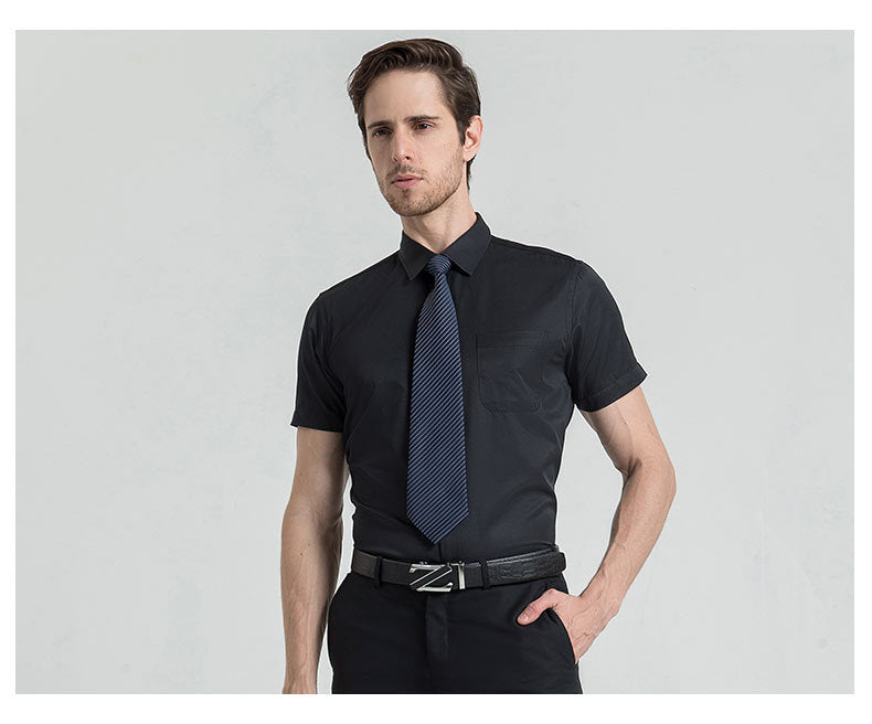 Business commuting men's summer top short sleeves