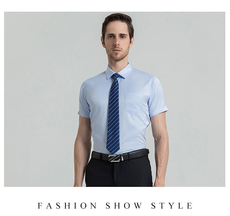 Business commuting men's summer top short sleeves