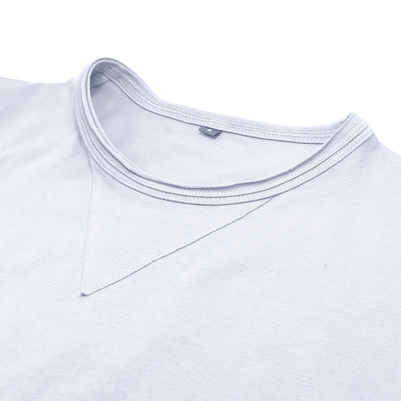 2025 new long-sleeved round neck T-shirt foreign trade men's cotton bottoming shirt