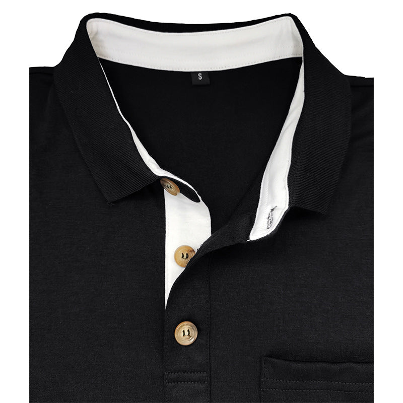 2025 Summer Men's Short-sleeved Lapel T-shirt Men's POLO Shirt