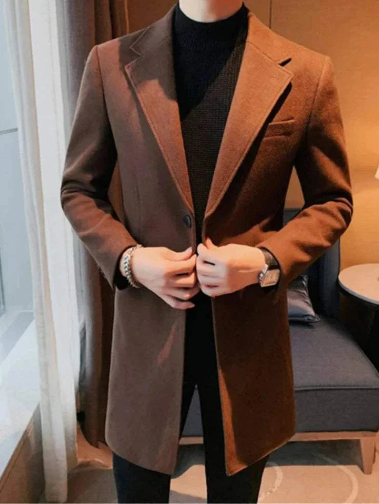 Elegant slim fit suit coat