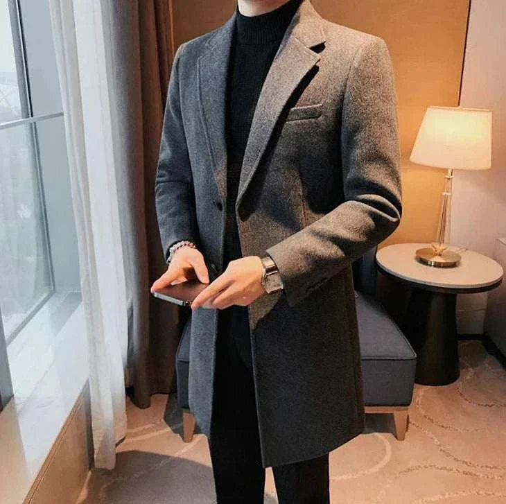 Elegant slim fit suit coat