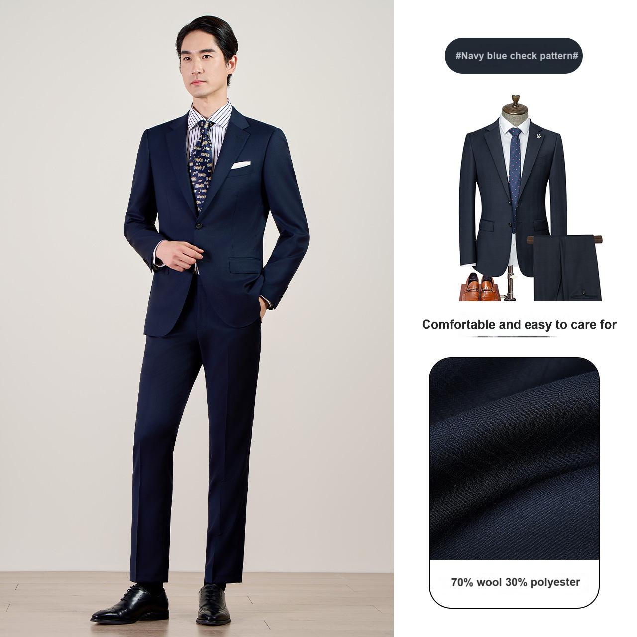 70% wool high-end men's suits, men's suits, high-end groomsmen suits, business suits