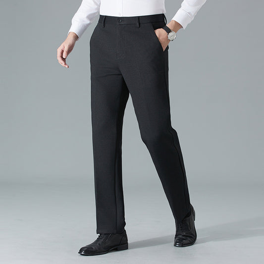 New straight trousers for autumn and winter, business casual stretch men's trousers