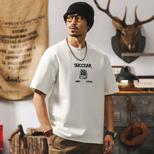 40 cool feeling t-shirt men's short sleeve summer 2025 new trend three-dimensional dynamic printing loose casual tops men's T