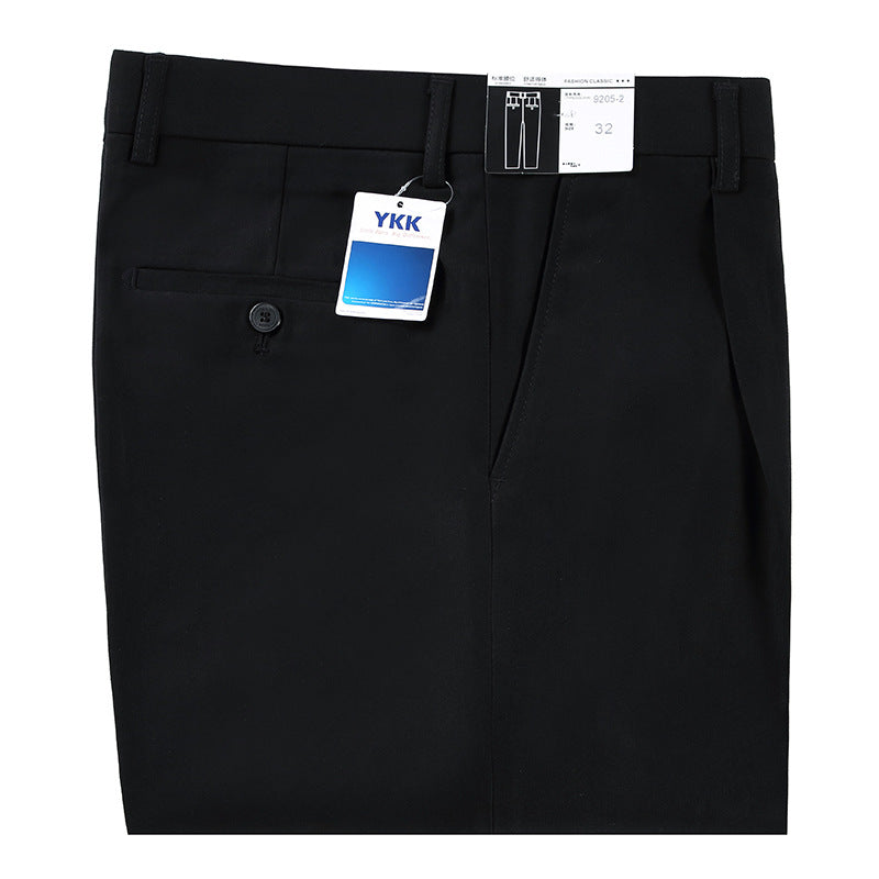 New Men's Suit Trousers Business Wool Formal High Waist Professional Straight Men's Suit Trousers