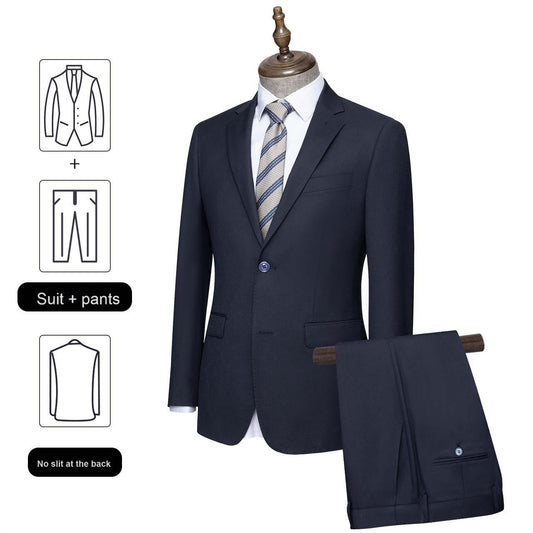 High-end men's suits, navy blue machine washable wool suit jackets, men's groomsmen's suits, professional suits