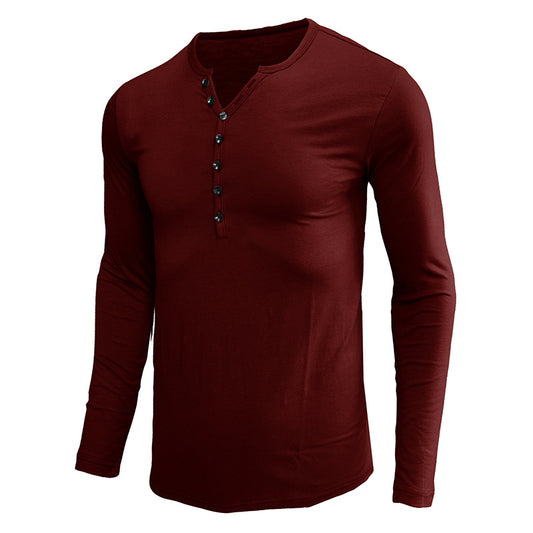 Men's T-shirts, long-sleeved men's bottoming shirts, new Henry shirts
