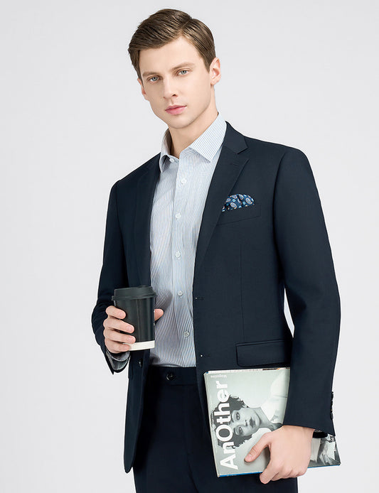 Navy blue men's suits work clothes