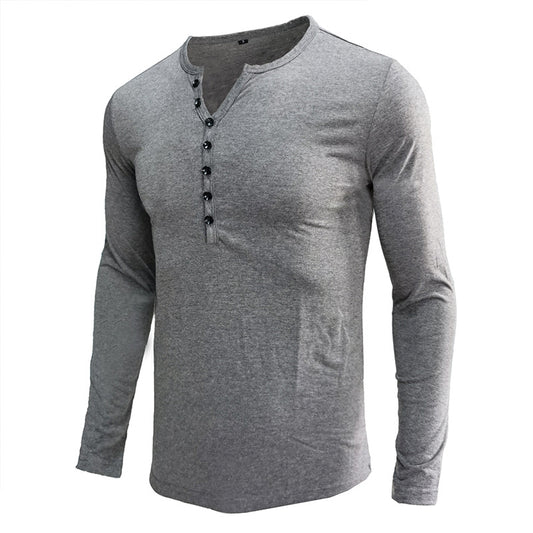 Men's T-shirts, long-sleeved men's bottoming shirts, new Henry shirts